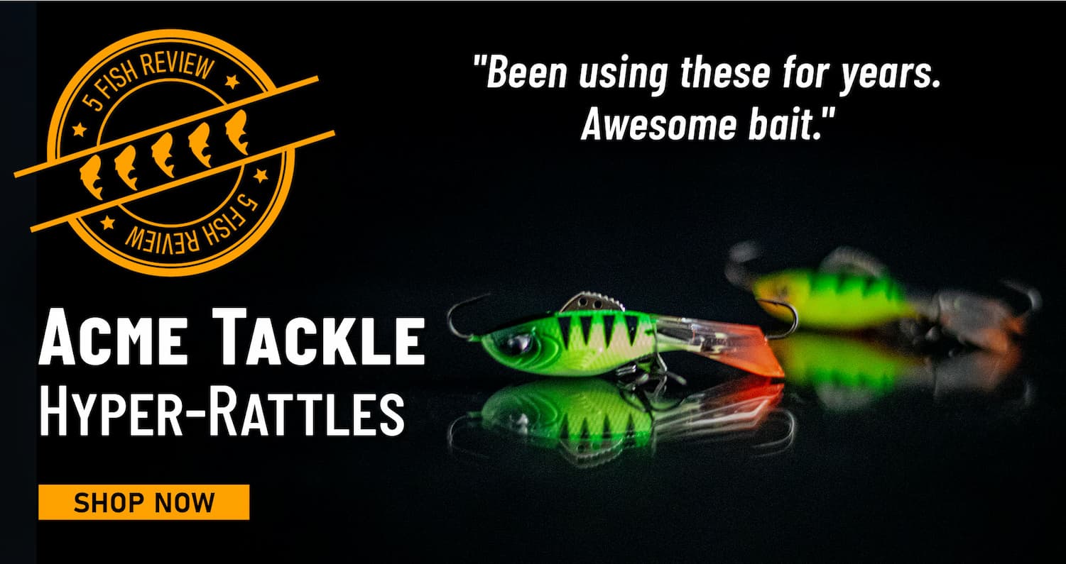 5 Fish Review Acme Tackle Hyper-Rattles "Been using these for years. Awesome bait." Shop Now