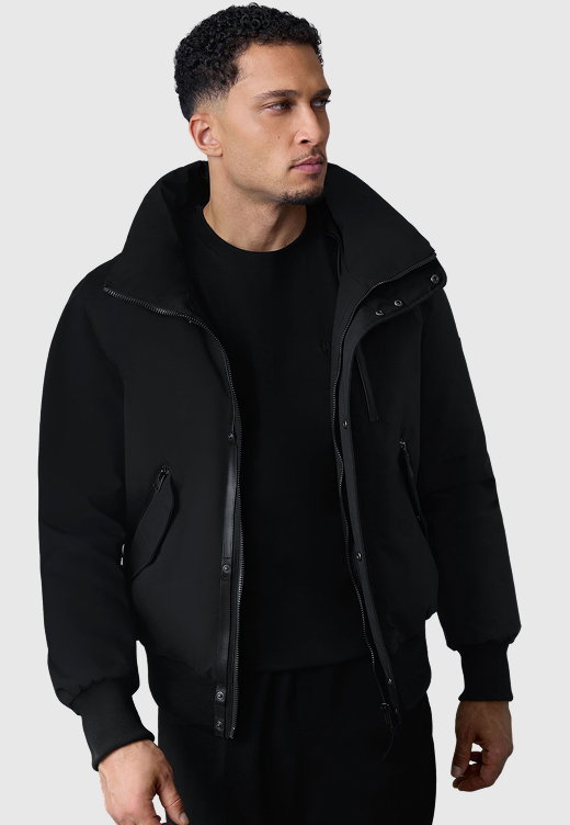 DIXON-NFR 2-In-1 down bomber jacket with hooded bib for men