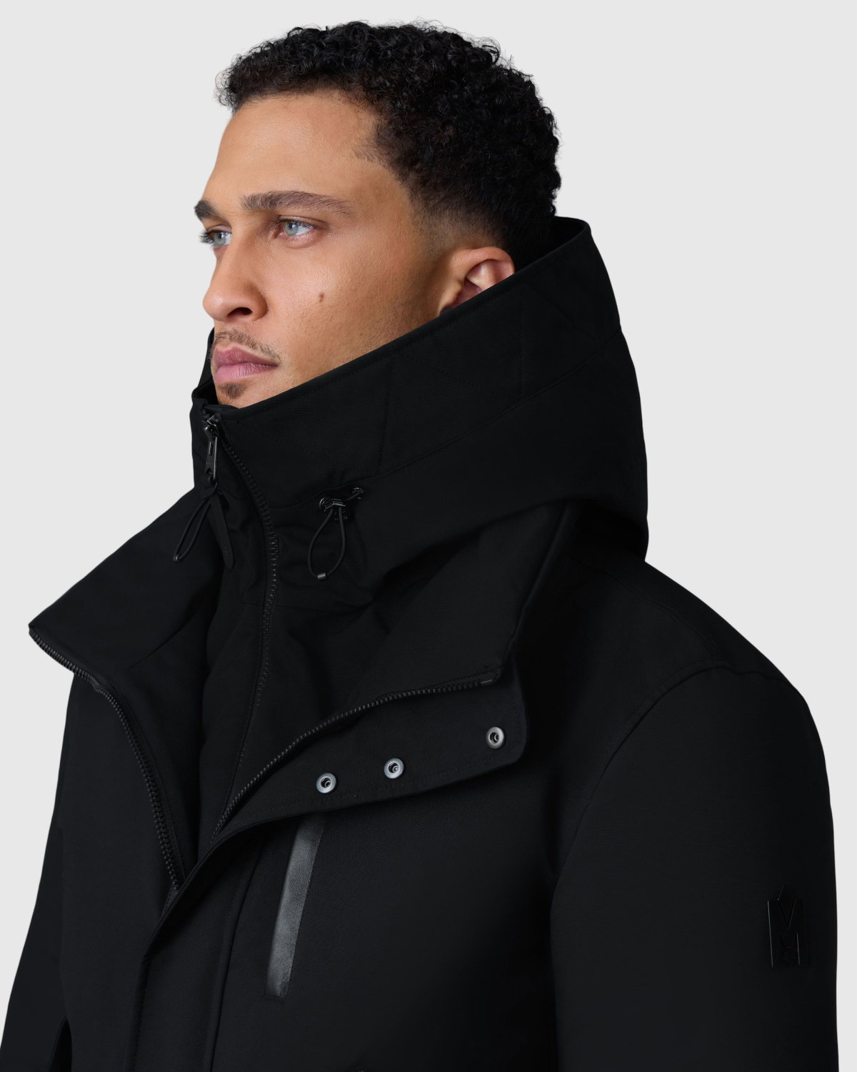 DIXON-NFR 2-In-1 down bomber jacket with hooded bib for men