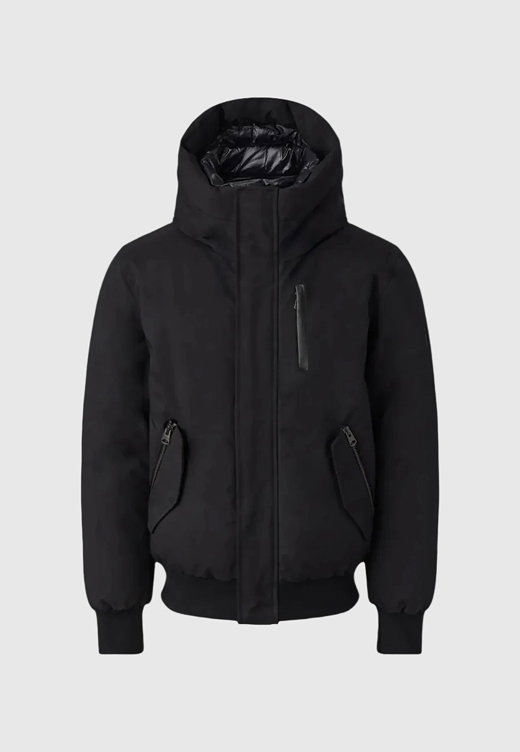 DIXON-NFR 2-In-1 down bomber jacket with hooded bib for men