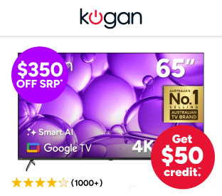 Kogan 65" LED 4K Smart AI Google TV Product Image