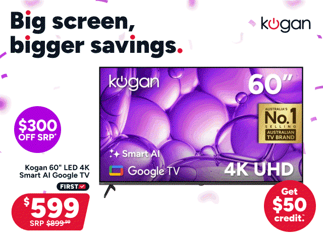 Kogan 60" LED 4K Smart AI Google TV