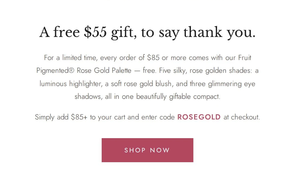 Free Rose Gold Palette