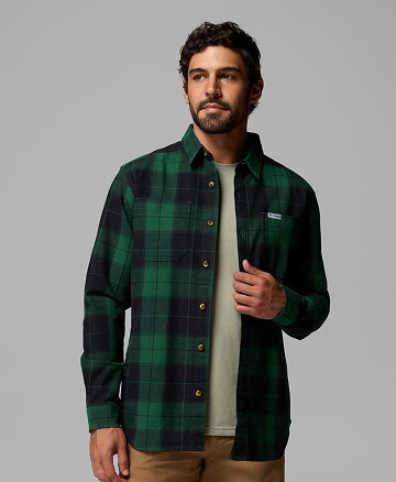 Man in a green flannel