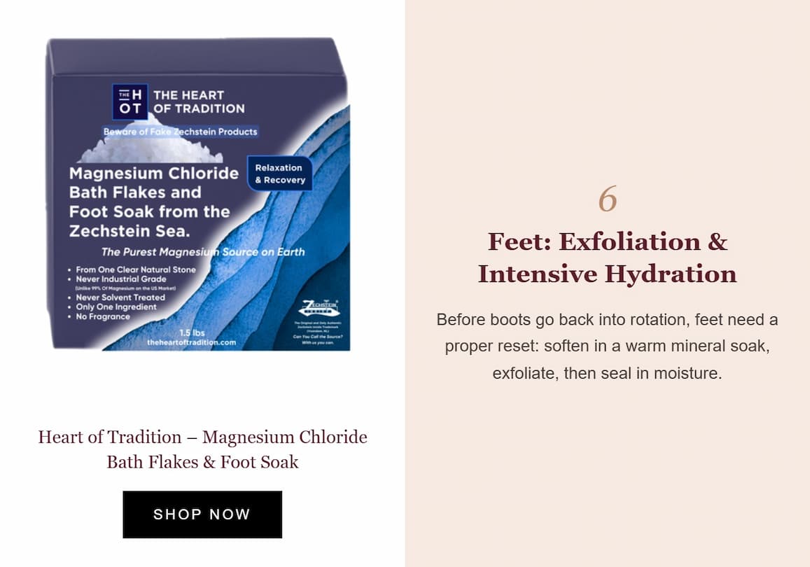 HEART OF TRADITION – Full Spectrum Magnesium Chloride Bath Flakes & Foot Soak