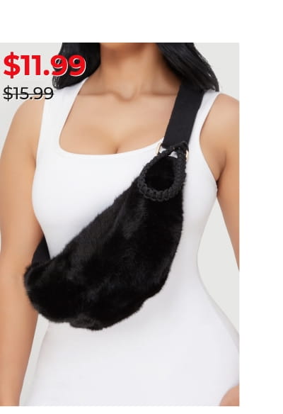 Shop Faux Fur Fanny Pack with Wristlet