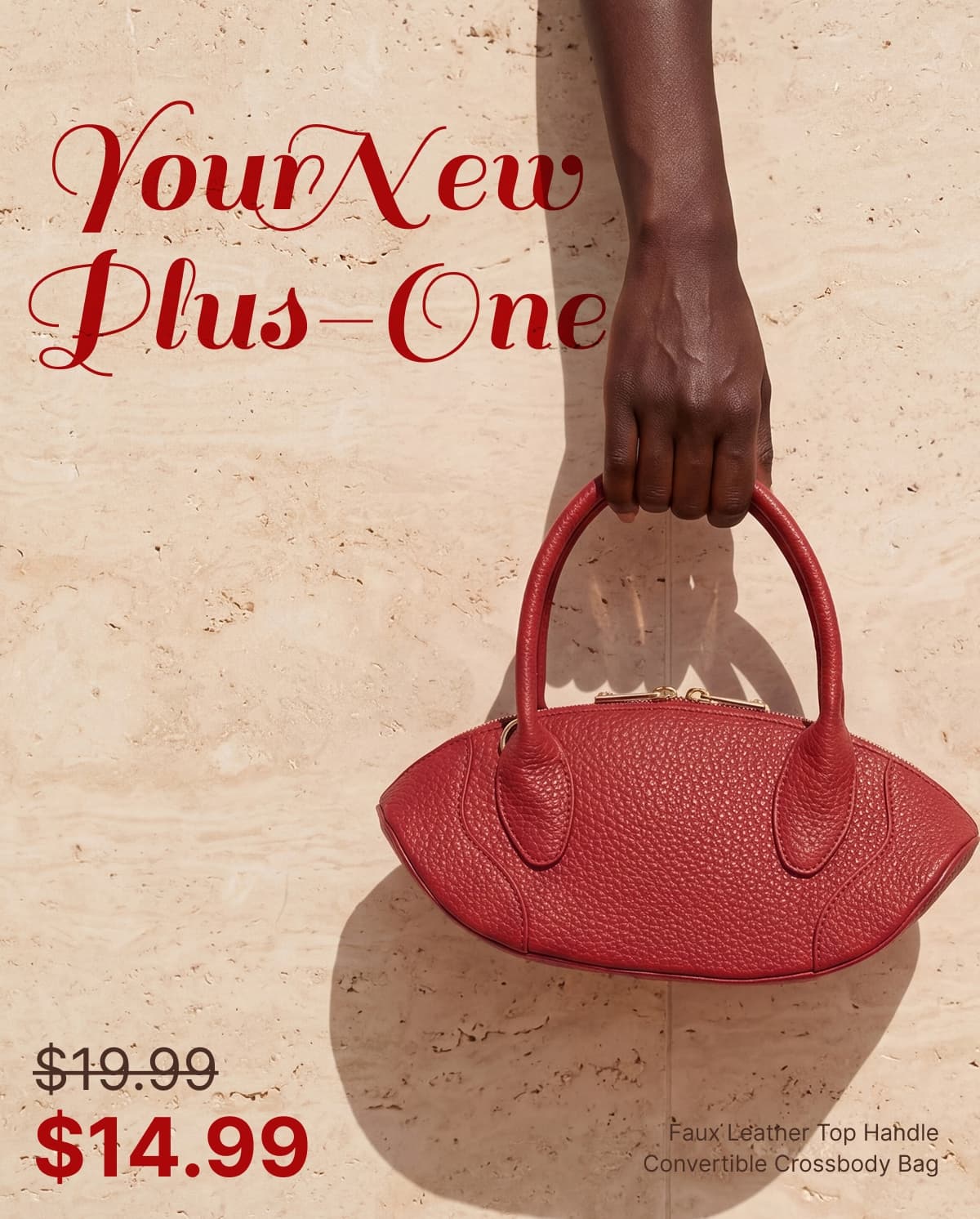 Shop Faux Leather Top Handle Convertible Crossbody Bag