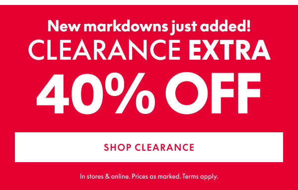 40% Off Clearance