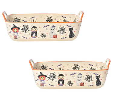 Temp-tations Set of 2 11x7 Bakers with Upswept Handles