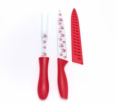 Temp-tations 2-Pc 12.5" Carving Knife and Fork Set