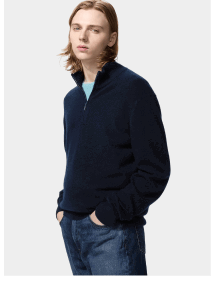 product7men0cashmere0quarter0zip0sweater