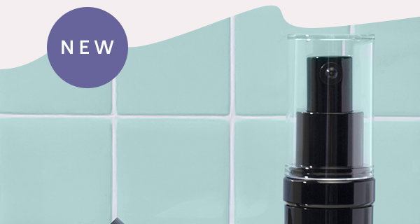 New products sitting in front of tiles