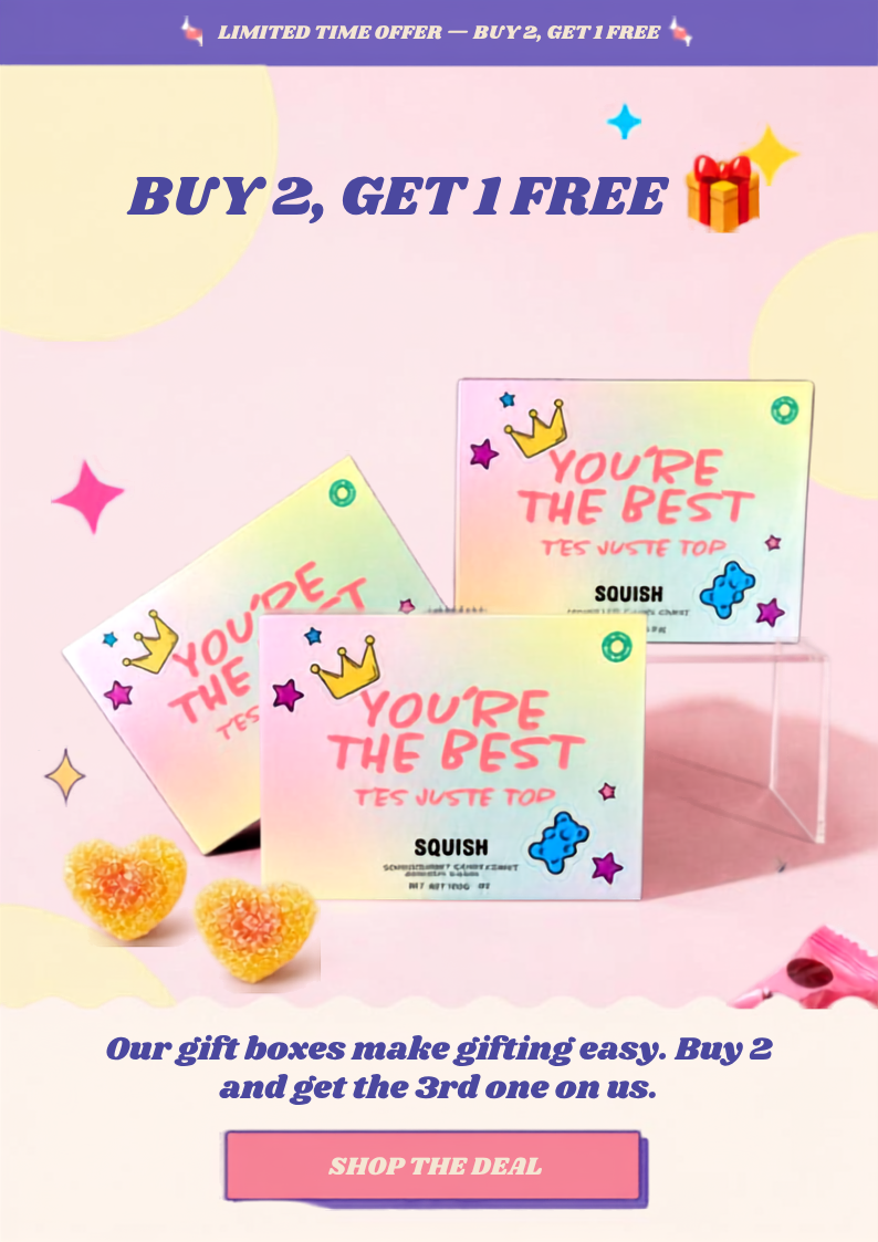 Buy 2, get 1 free gift boxes
