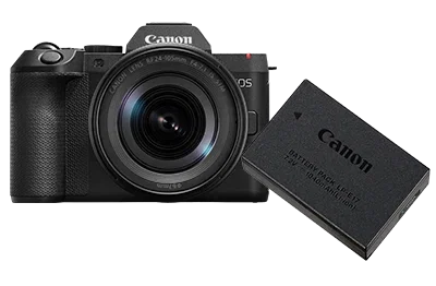 Canon EOS R8 Mark II with LP-E17 Battery.
