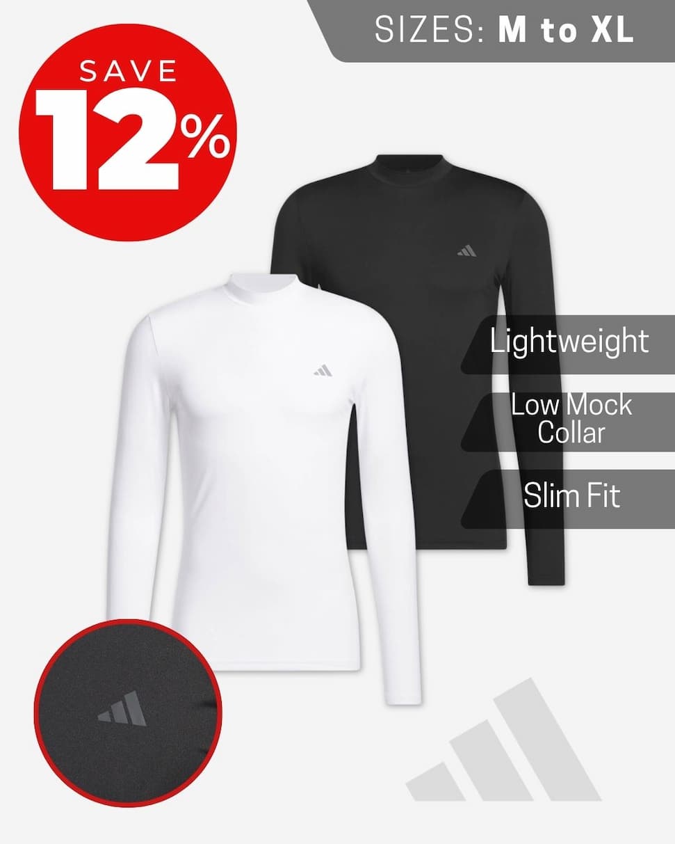 adidas Golf Mens 2026 Core Baselayer Lightweight Slim fit Sweater