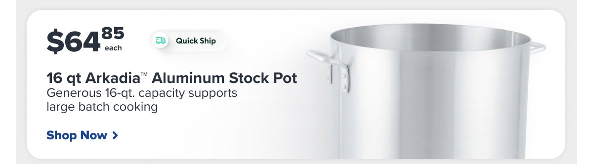 Vollrath 7304 16 qt Arkadia™ Aluminum Stock Pot