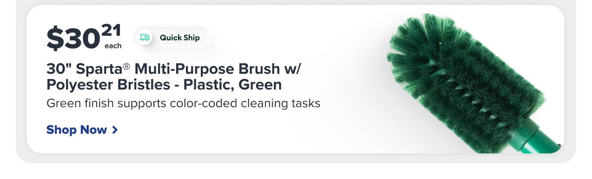 Carlisle 30" Sparta® Multi-Purpose Brush w/ Polyester Bristles - Plastic, Green (40006C09)
