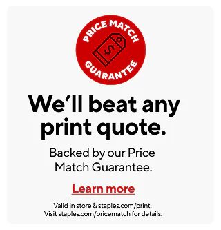 We'll beat any print quote. Learn more.