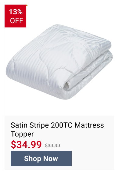 Satin Stripe 200TC Mattress Topper