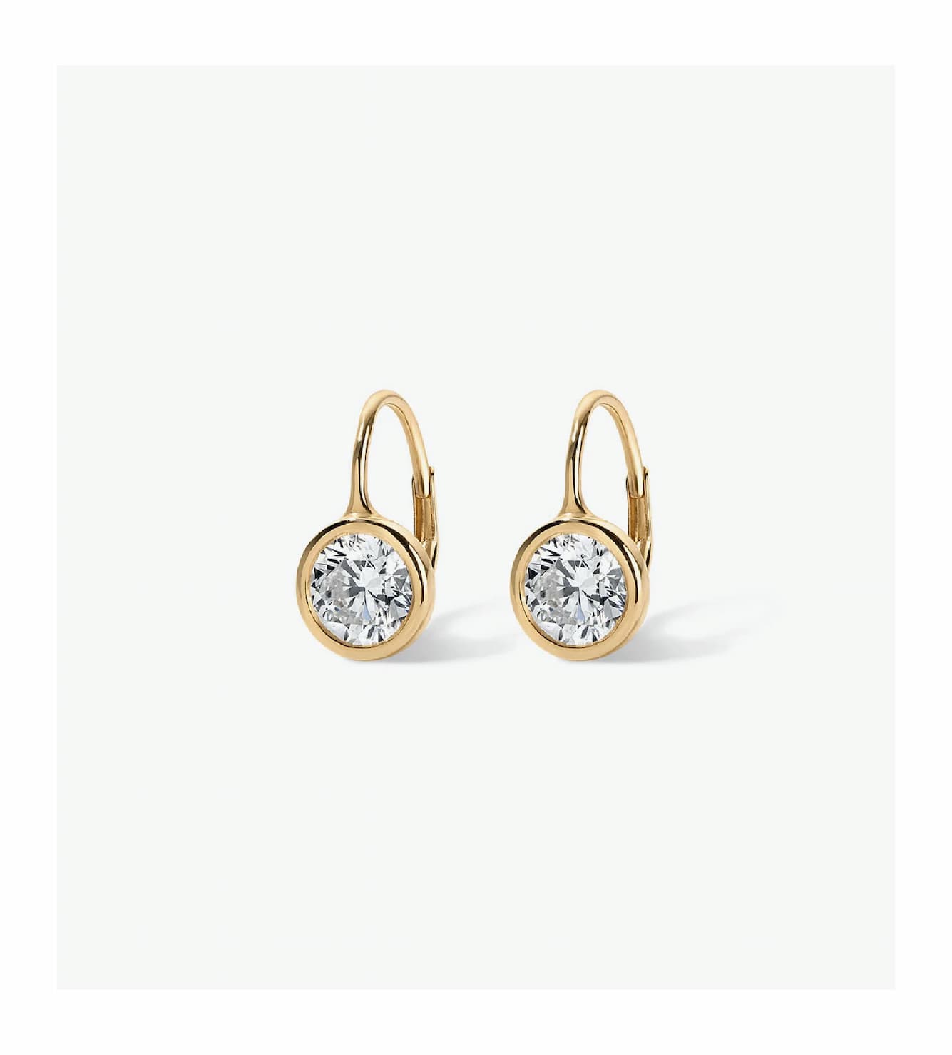 Bezel Drop Earrings