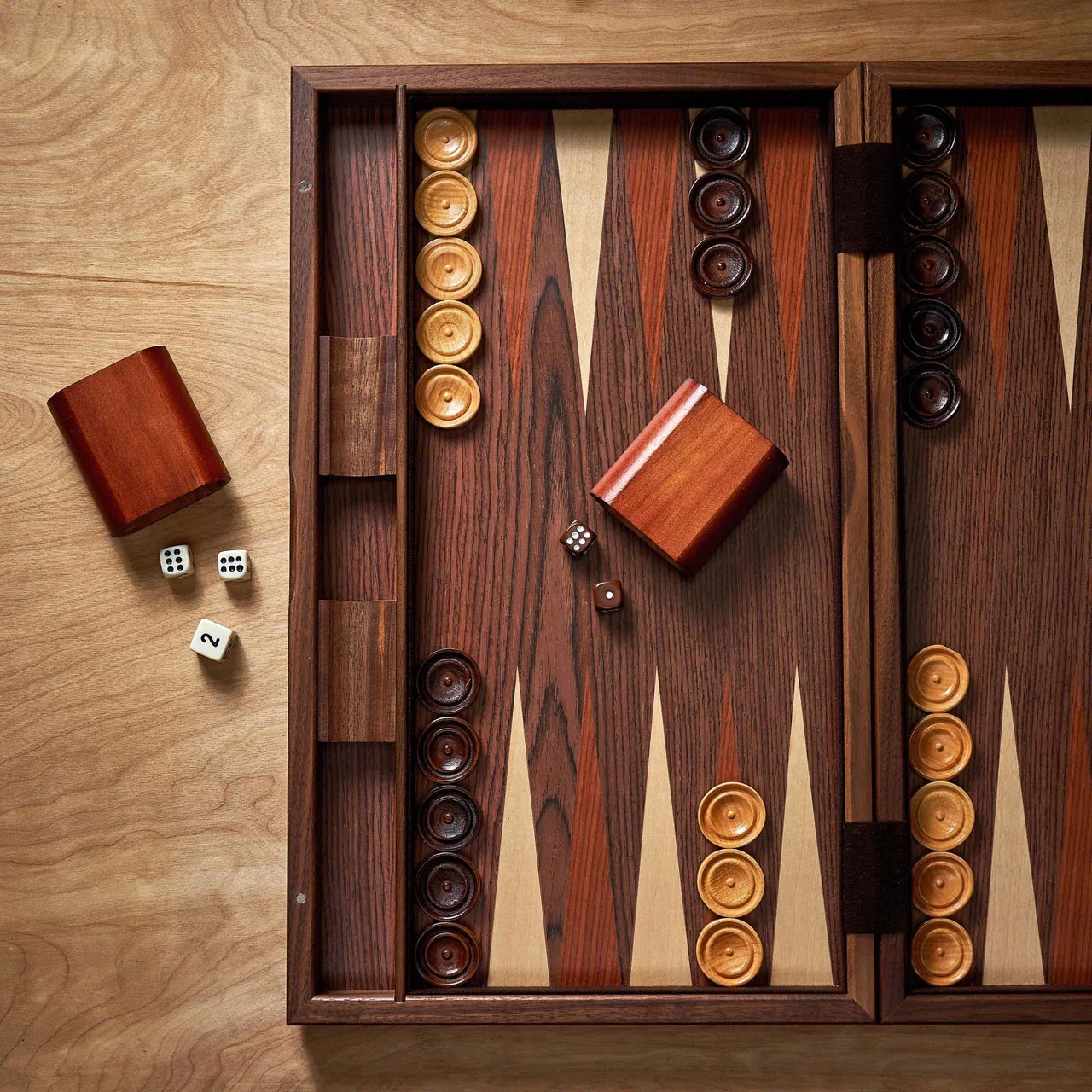 Image of Inlaid Deluxe Backgammon Set