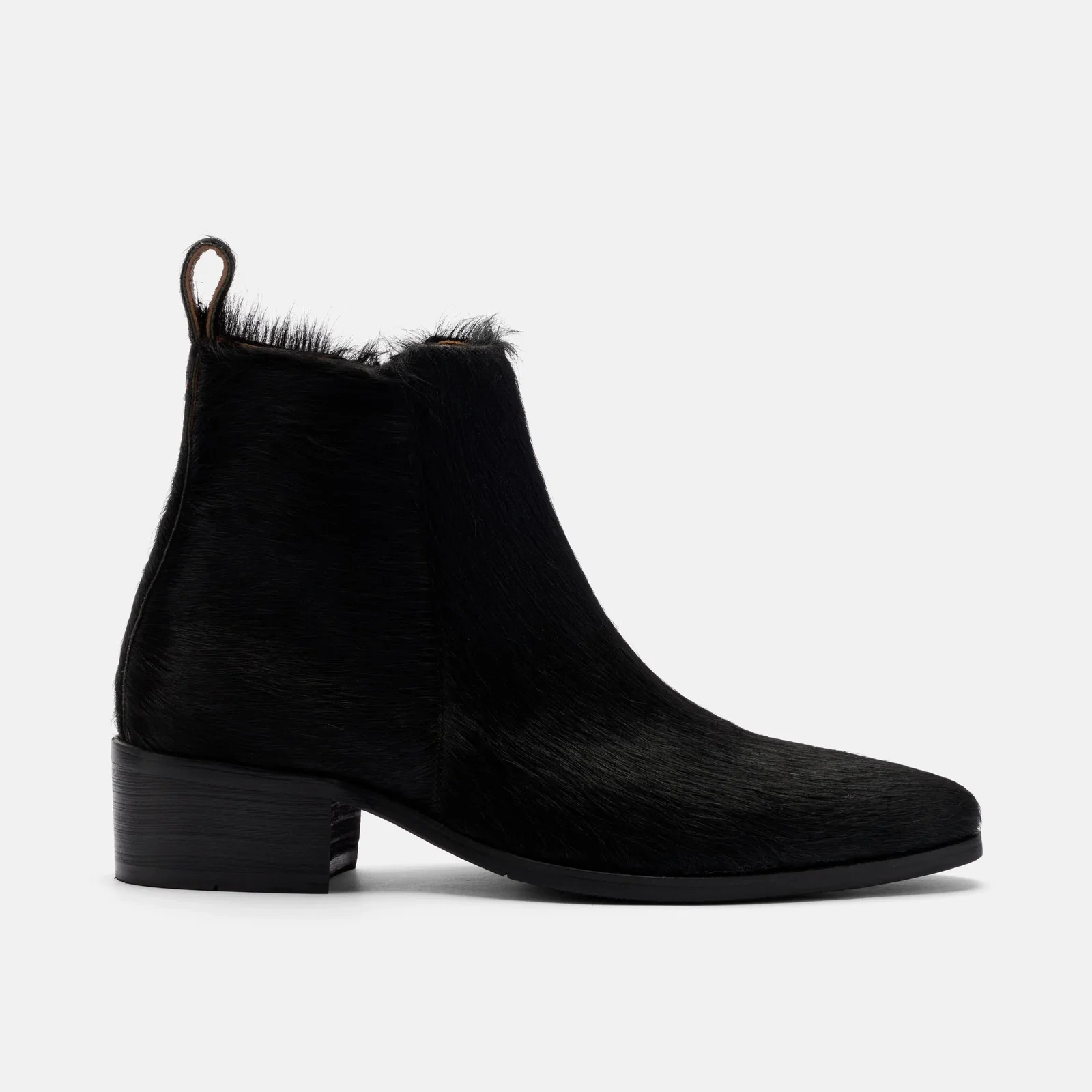 Image of Dante Black Pony Hair Chelsea Boots