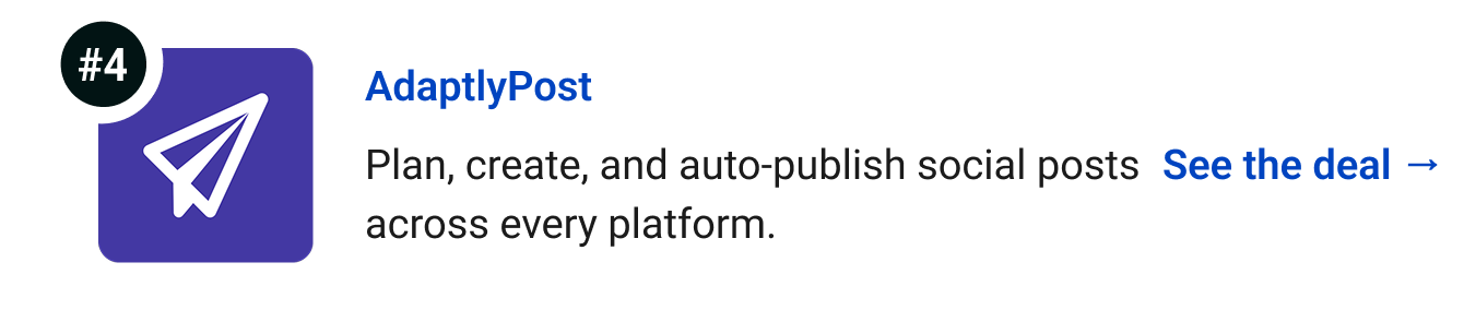 AdaptlyPost - Plan, create, and auto-publish social posts across every platform. See the deal →