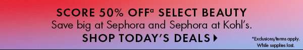 Score 50% off select beauty