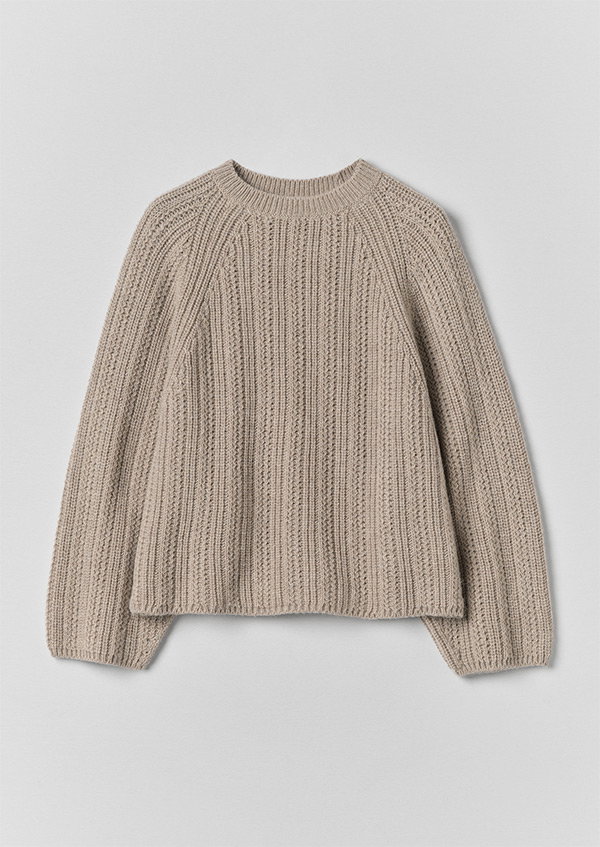 Wool Alpaca Textured Sweater