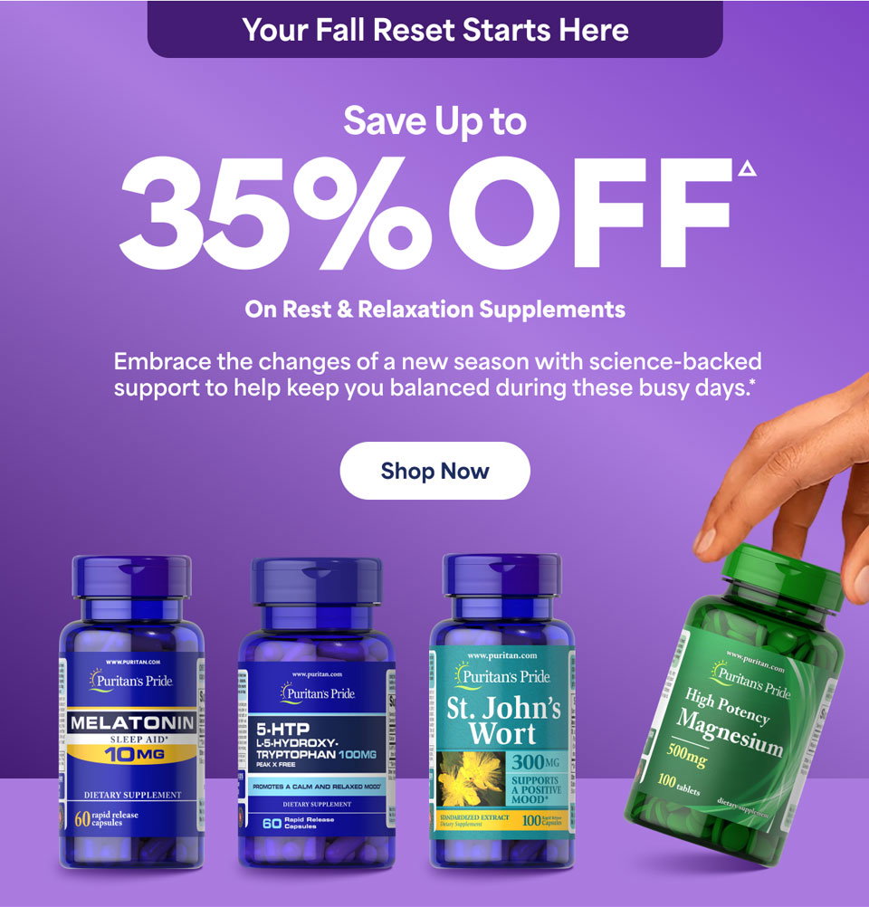 Rest and Relaxation Supplements: Save up to 35% Off