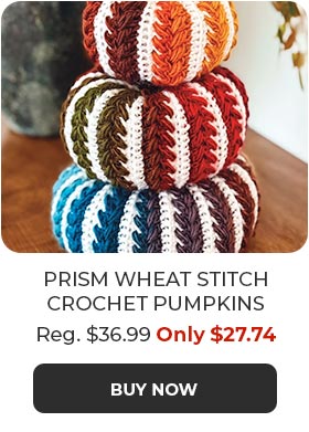 Prism Wheat Stitch Crochet Pumpkins