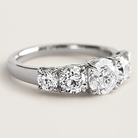 Five-Stone Graduated Round Diamond Anniversary Ring in 14K White Gold (2 ct. tw.)
