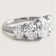 Five-Stone Graduated Oval Diamond Anniversary Ring in Platinum (3 ct. tw.)