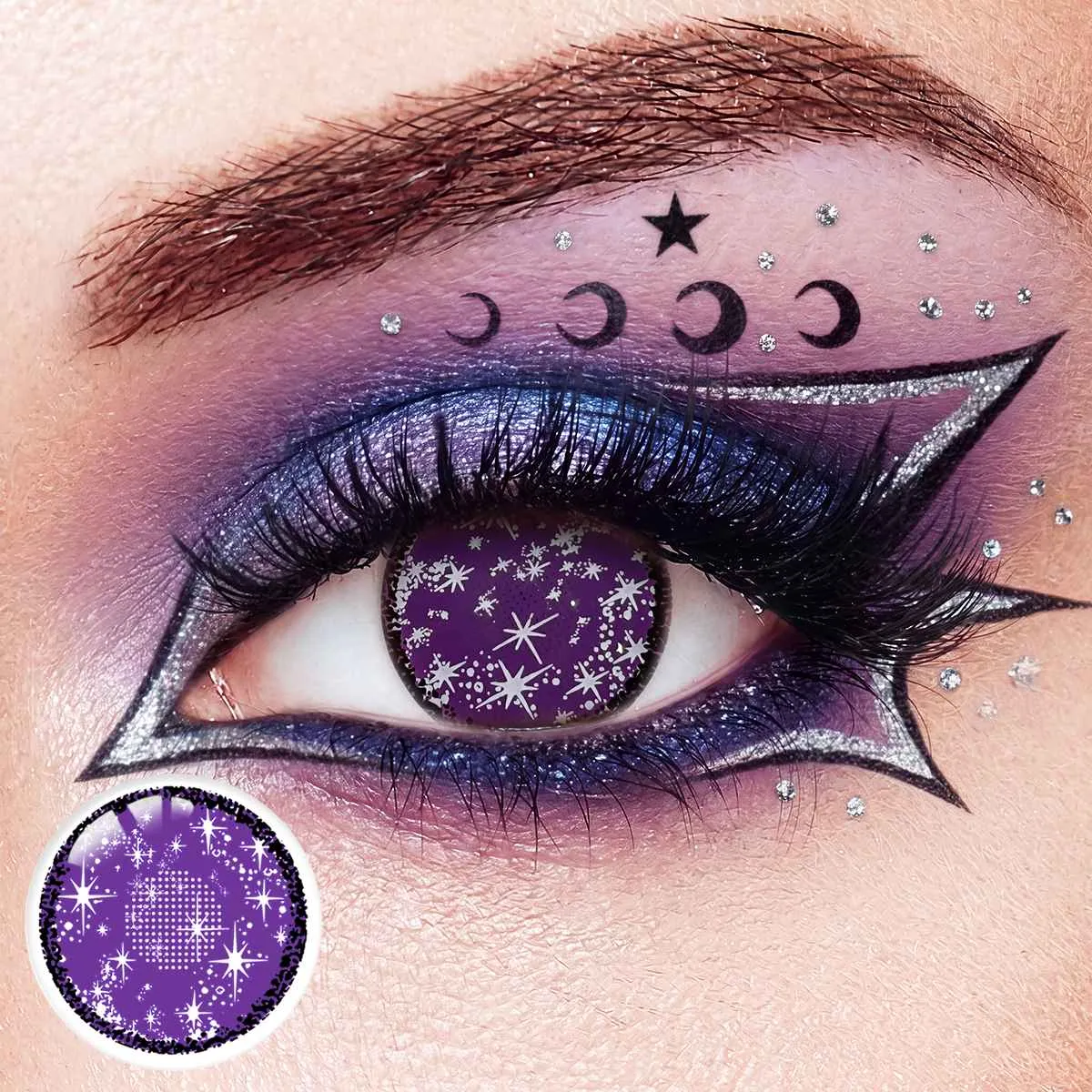 Galaxy Purple Costume Yearly Contact Lenses | 2 Pcs