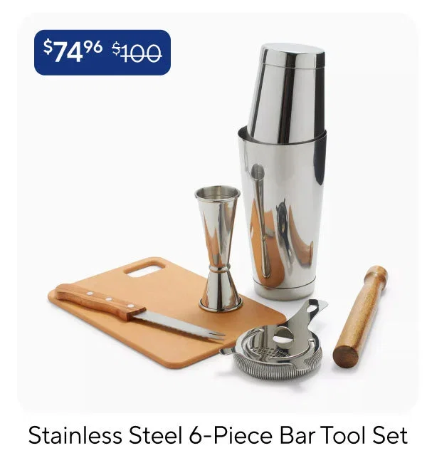 Stainless Steel 6-Piece Bar Tool Set