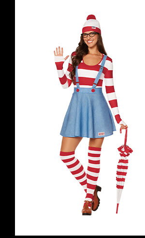 Adult Wenda Dress Costume - Where's Waldo?