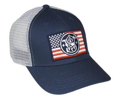 S&W® American Flag Patch Ripstop Trucker Cap