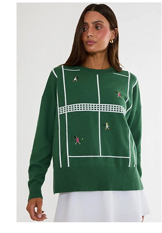 Green Tennis Sweater