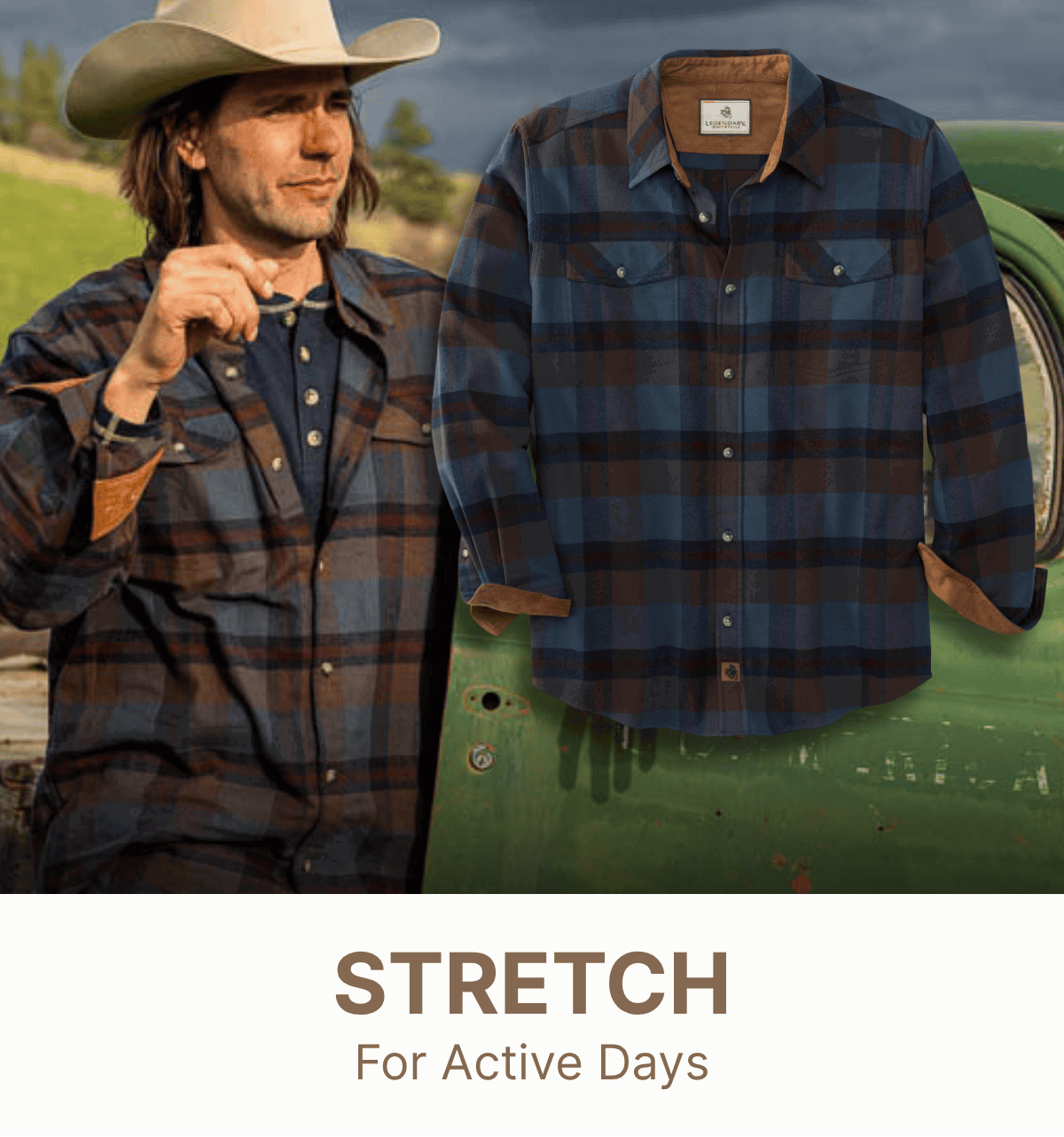 Men's Legendary Stretch Casual Flannel Shirt