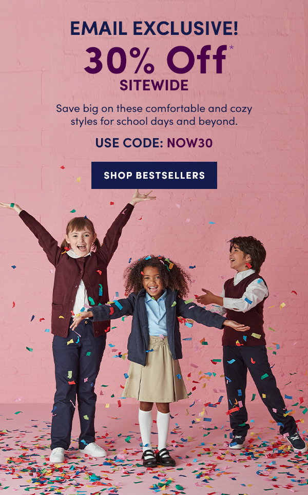 30% off sitewide with code NOW30