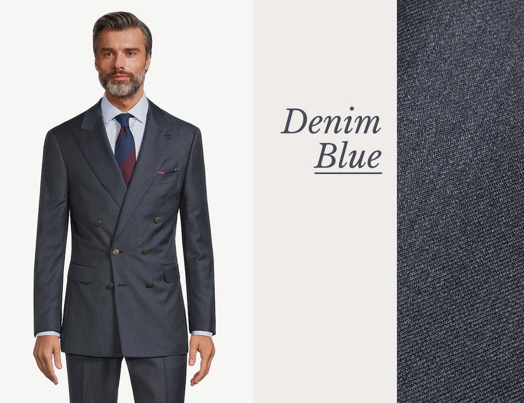 Denim Blue Pick & Pick Suit