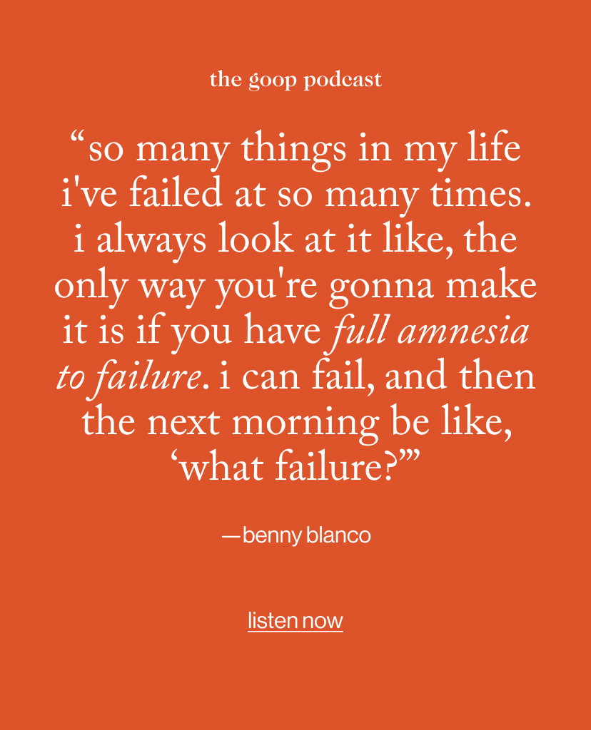 “ so many things in my life I've failed at so many times. I always look at it like, the only way you're gonna make it is if you have full amnesia to failure. I can fail, and then the next morning be like, ‘what failure?’”