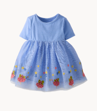 Garden Fairy on Grapemist Baby Embroidered Tulle Dress