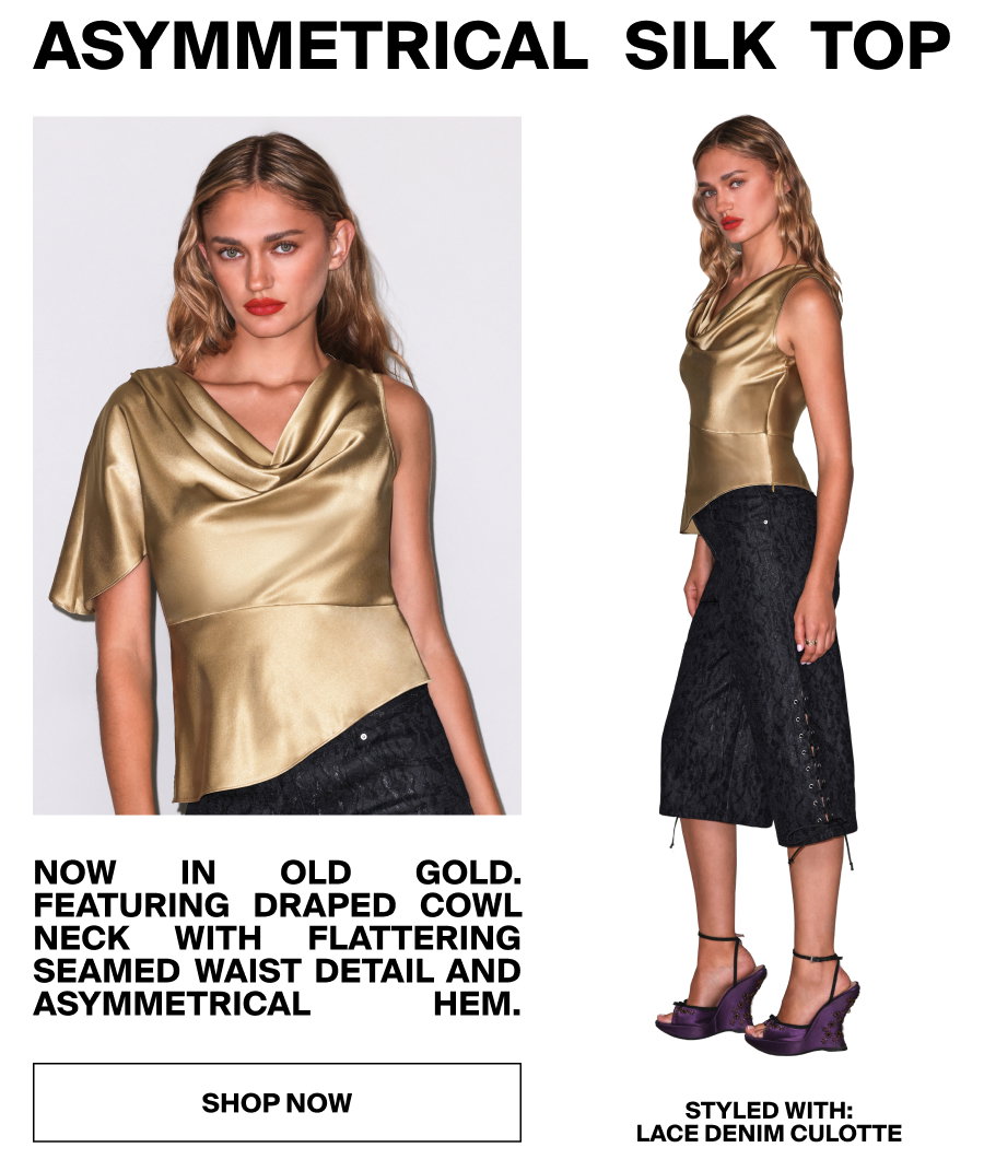 Asymmetrical Silk Top