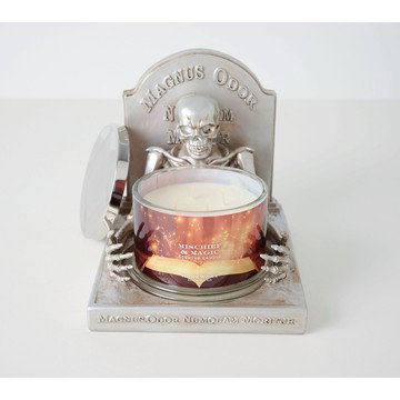 HomeWorx by Slatkin + Co. Skeleton Pedestal w/ 18oz Candle