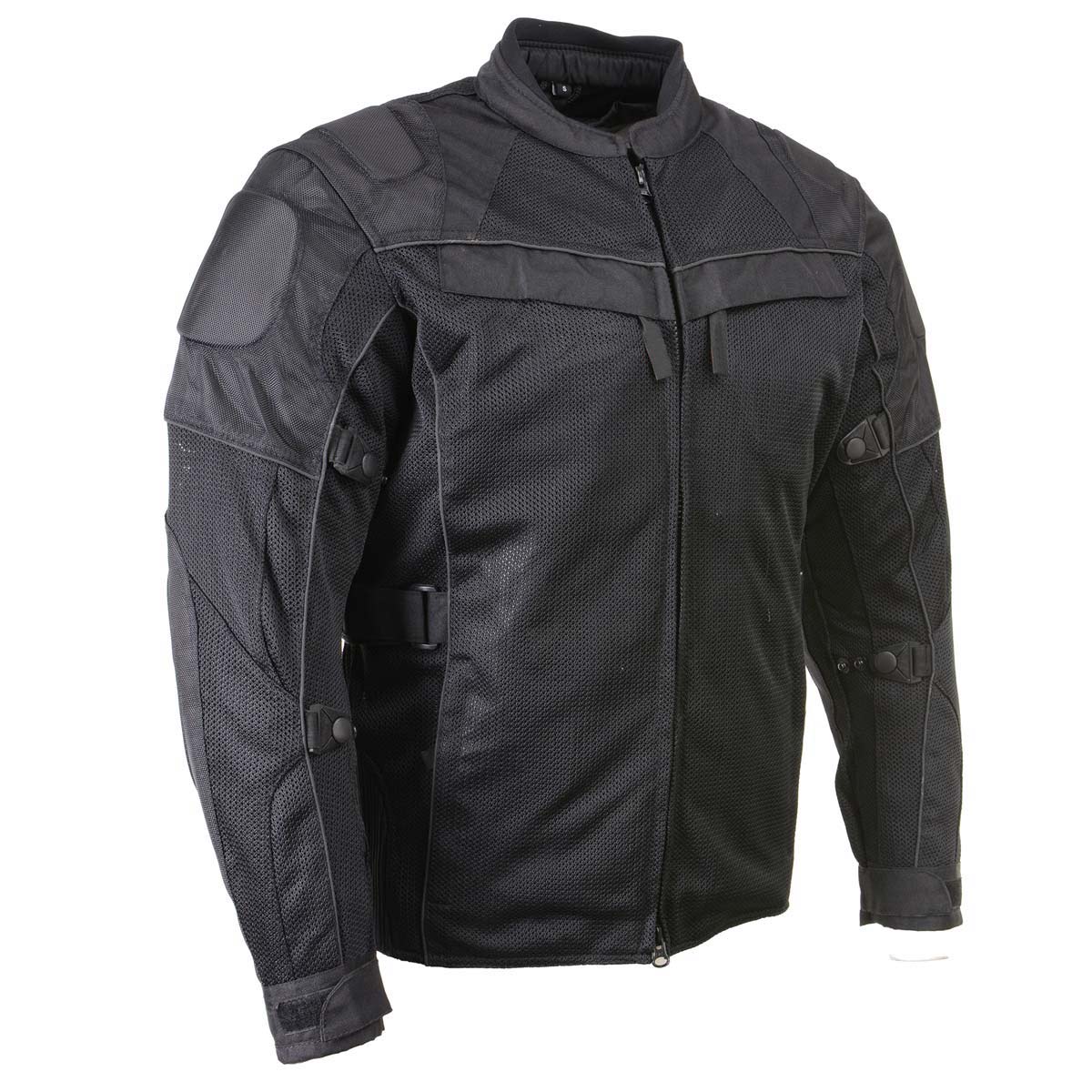 Image of Milwaukee Leather Men's Shadow Black Textile Motorcycle Jacket w/ CE Armor - MPM17030