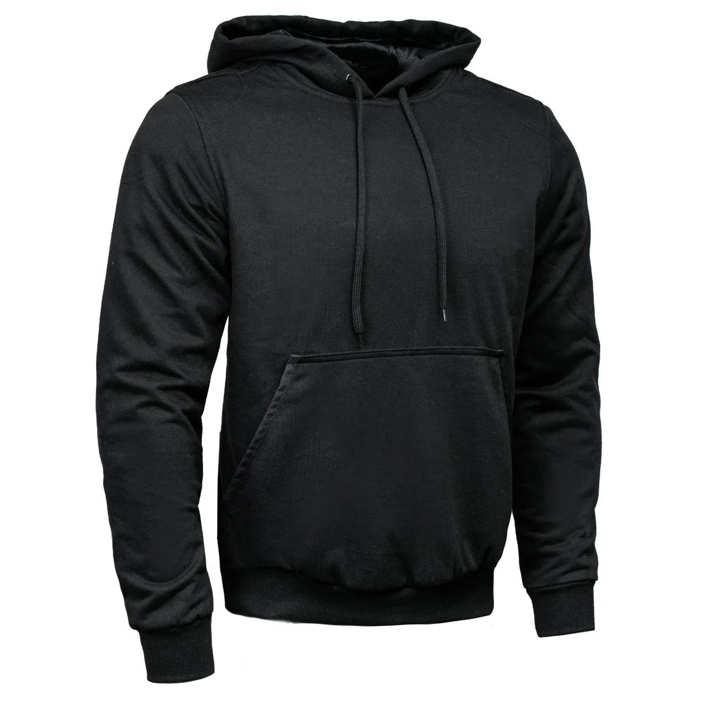 Image of Milwaukee Leather Men's Streetguard Black CE Armored Riding Hoodie, Shoulder and Elbow Armor - MPM1770