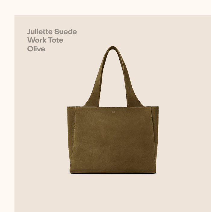 Juliette Suede Work Tote Olive