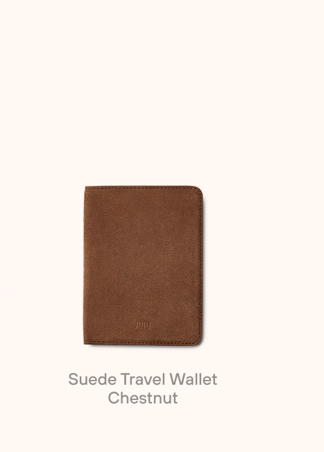 Suede Travel Wallet Chestnut