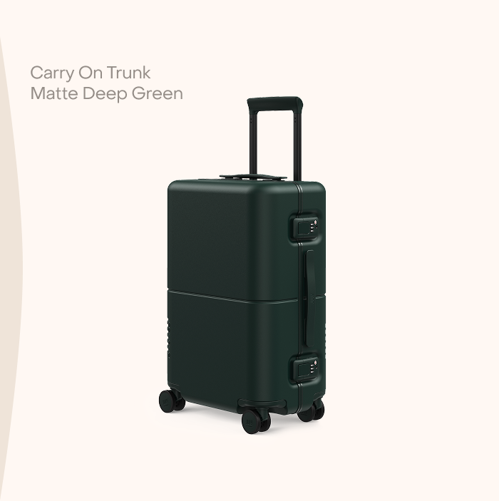 Carry On Trunk Matte Deep Green